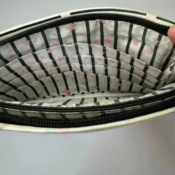 Luv Betsey Johnson Pastel Mermaid Striped Double Pouch Wristlet Clutch Bag - Picture 8 of 12